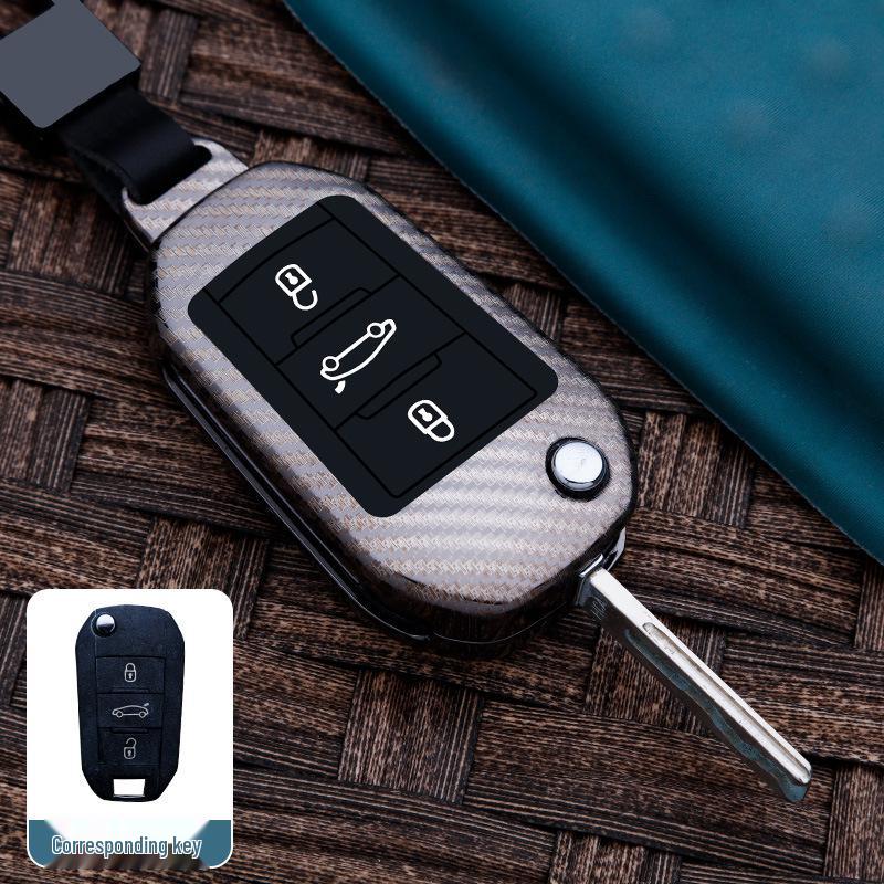 Peugeot Key Cover for 2008, 3008, 308, 4008, 5008, 508, 307, 408 - Metal Car Protection Shell Bag