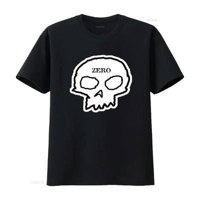 Zero Skateboards Skull Logo T Shirt for Men Streetwear Fashion Vintage Washed Graphic Top For Everyday Wear Comfortable