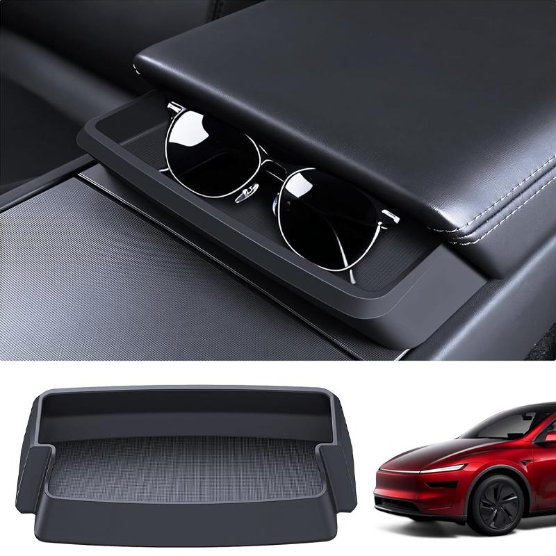 For Tesla Model Y Juniper 2026 Storage Box Model 3 2025 Highland Center Console Armrest Storage Tray Cover Tidying Accessories
