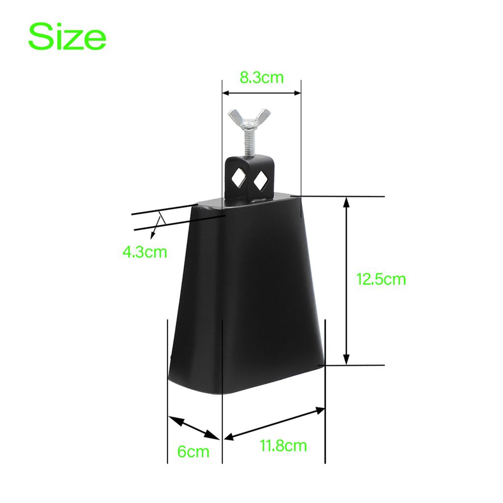 5in Cow Bell Metal Hand Percussion Music Cowbell Noise Makers Drum Accessories for Beginner