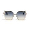 Large Frame Glasses Plain Sunglasses Women Ins Metal Square Sunglasses Men'S Glasses