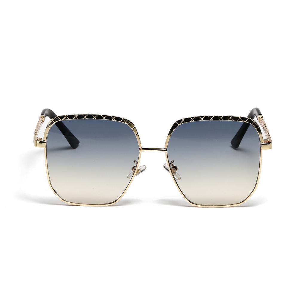 Large Frame Glasses Plain Sunglasses Women Ins Metal Square Sunglasses Men'S Glasses