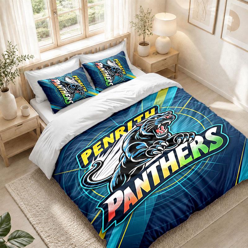 Yatak Takımı 1 Yorgan Kılıfı 2 Yastık Kılıfı Penrith Panthers Baskılı Yatak Odası Ev Dekorasyonu