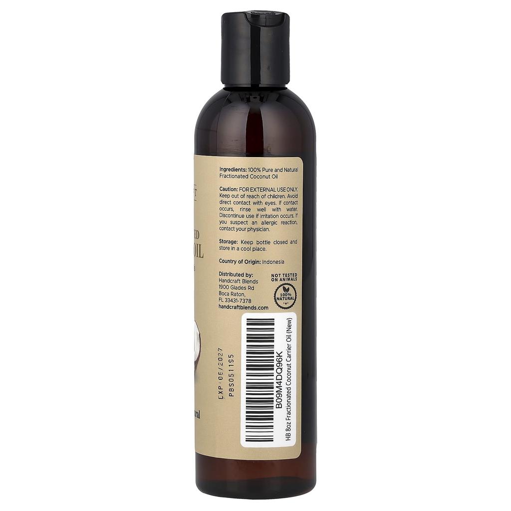 Handcraft Blends, Fractionated Coconut Oil, 8 fl oz (236 ml)