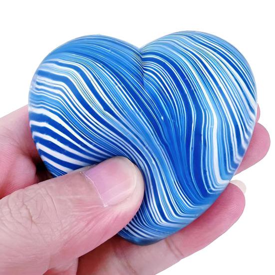 Love Heart Squeeze Toy Anxiety Relief Flow Texture Heart Shape Sensory Toy Soft TPR Decompression Stress Ball Party Favors