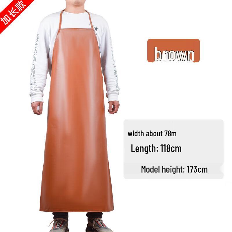 Extended Waterproof PU Leather Kitchen Apron