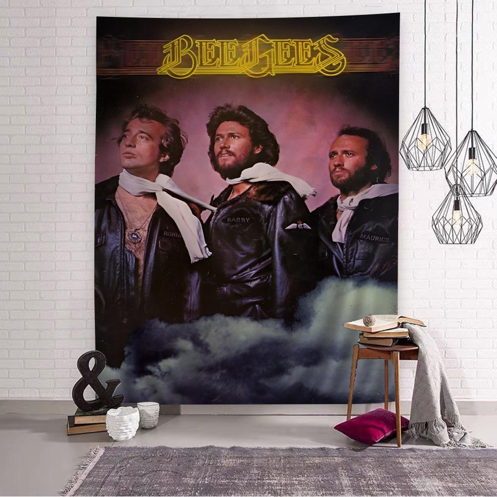 Bee Gees Band Appeso Arazzo Boemo Appeso Tarocchi Tappeti da Parete Hippie Appeso a Parete per Dormitorio Decorazioni per la Casa