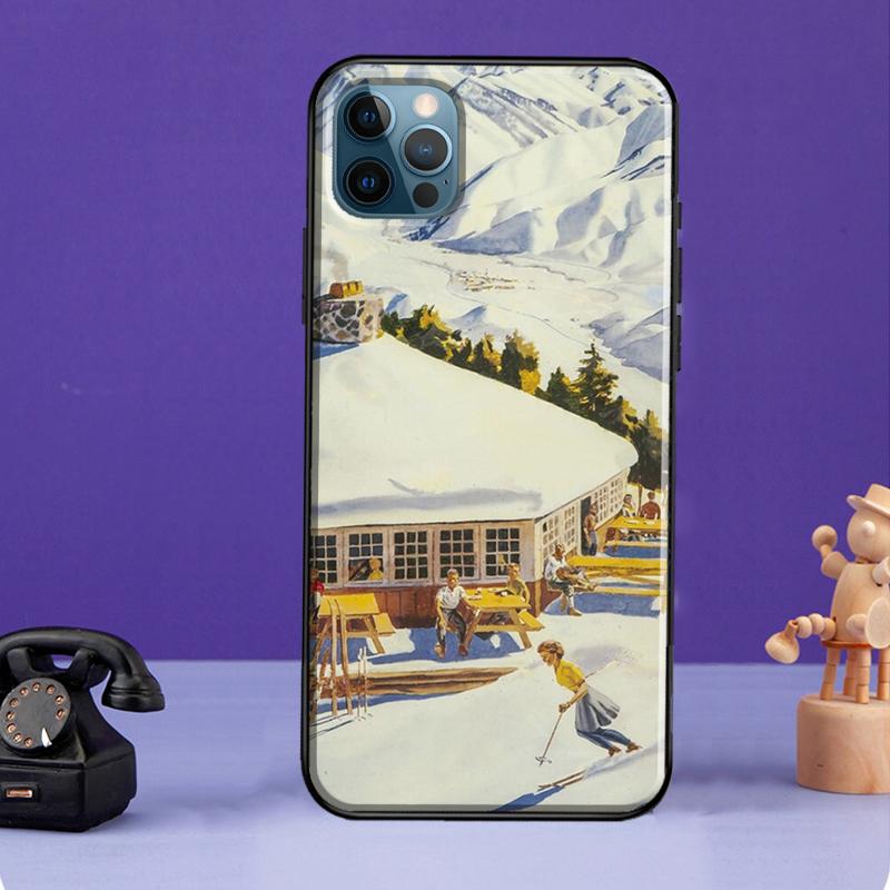Custodia da Sci Neve Snowboard Sci Per iPhone 13 11 14 Pro Max 12 mini Copertura Totale Per iPhone XR XS Max X 7 8 Plus SE 2020