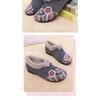 New Women's Cotton-Lined Boots with Thickened Insulation Flat-Soled Embroidered Shoes for Middle-Aged and Elderly Women