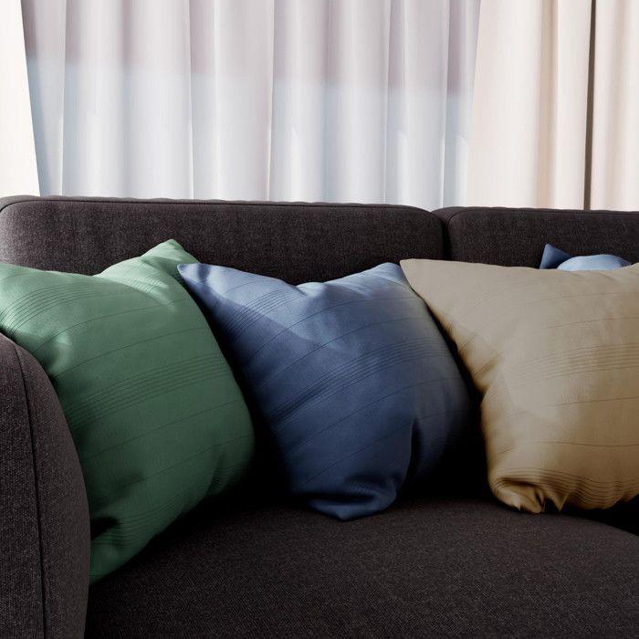 Housse de coussin 40x40 cm ADELE bleu, par Soleil d'Ocre