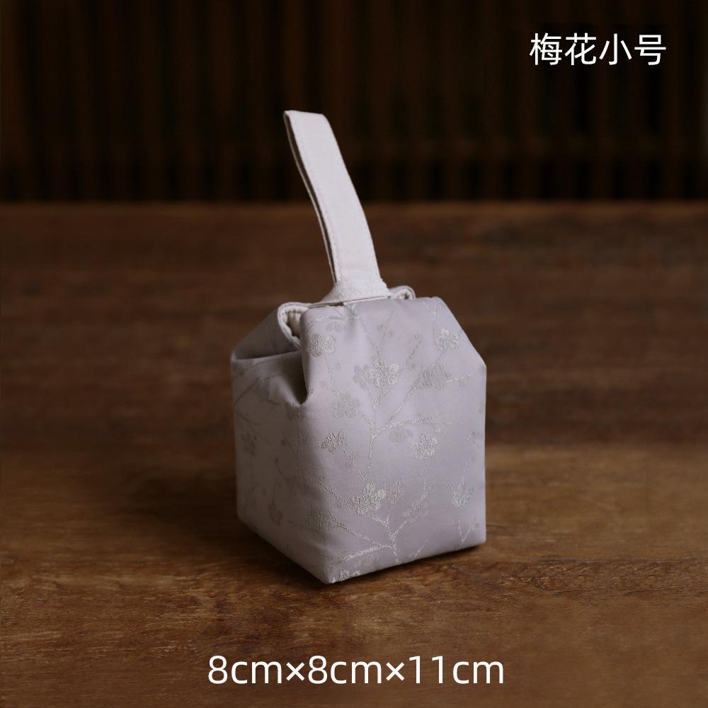 Креативная чашка в китайском стиле, тканевый мешочек на кулиске для хранения, утолщенная винтажная многофункциональная сумка, аксессуары для чайного набора