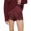 Women Satin Silky Shorts Lace Trim Patchwork Micro Shorts Low Rise Boxer Shorts Lounge
