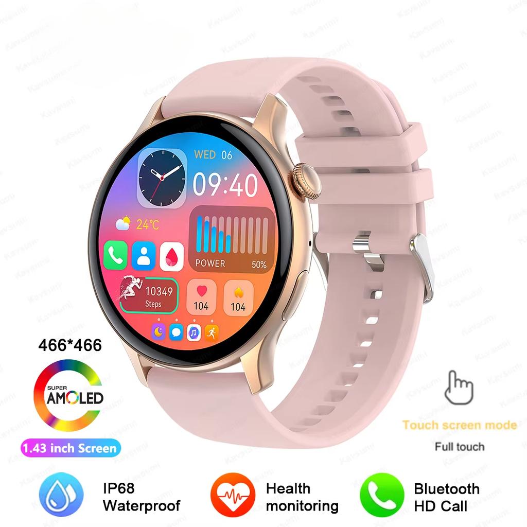 2025 Neue NFC Smartwatch Damen 466*466 Bildschirm GPS Track Sportuhren Damen Gesundheitsüberwachung Sprache Bluetooth Anruf Smartwatch Damen