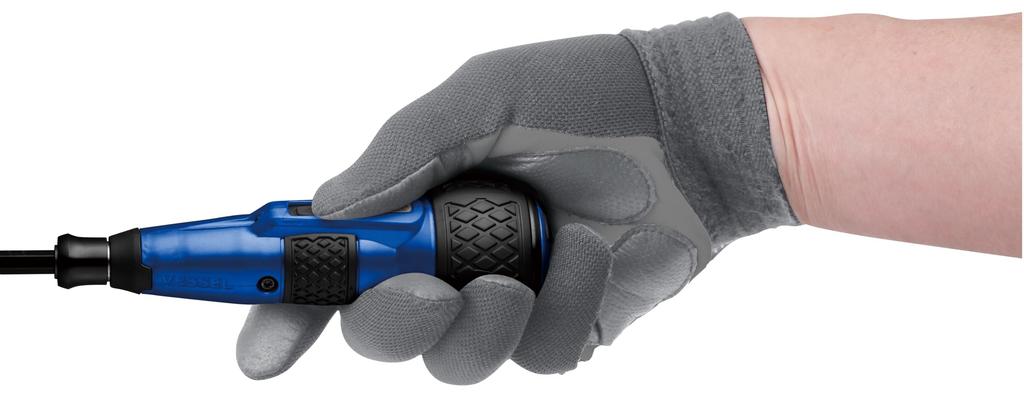 VESSEL Plus Premium Electric Ball Grip Screwdriver, 3-Mode Switching, Limited Edition Blue, Includes 1 Bit, 220USB-P1BL