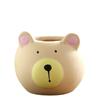 4pc Set Creative Cartoon Succulent Pot Cute Flower Pot with Cat and Dog Shaped Ceramic Basin Desktop Ornaments Home Decoration