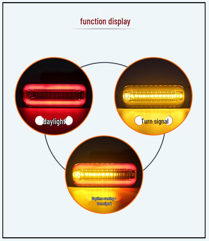 48V-72V Electric Motorcycle LED Flowing Turn Signal Tail Light