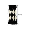Argyle Pattern Wool Knitted Turn Cuffs Leg Warmers for Women and Students Cold Weather Foot Covers Footless Calf Socks
