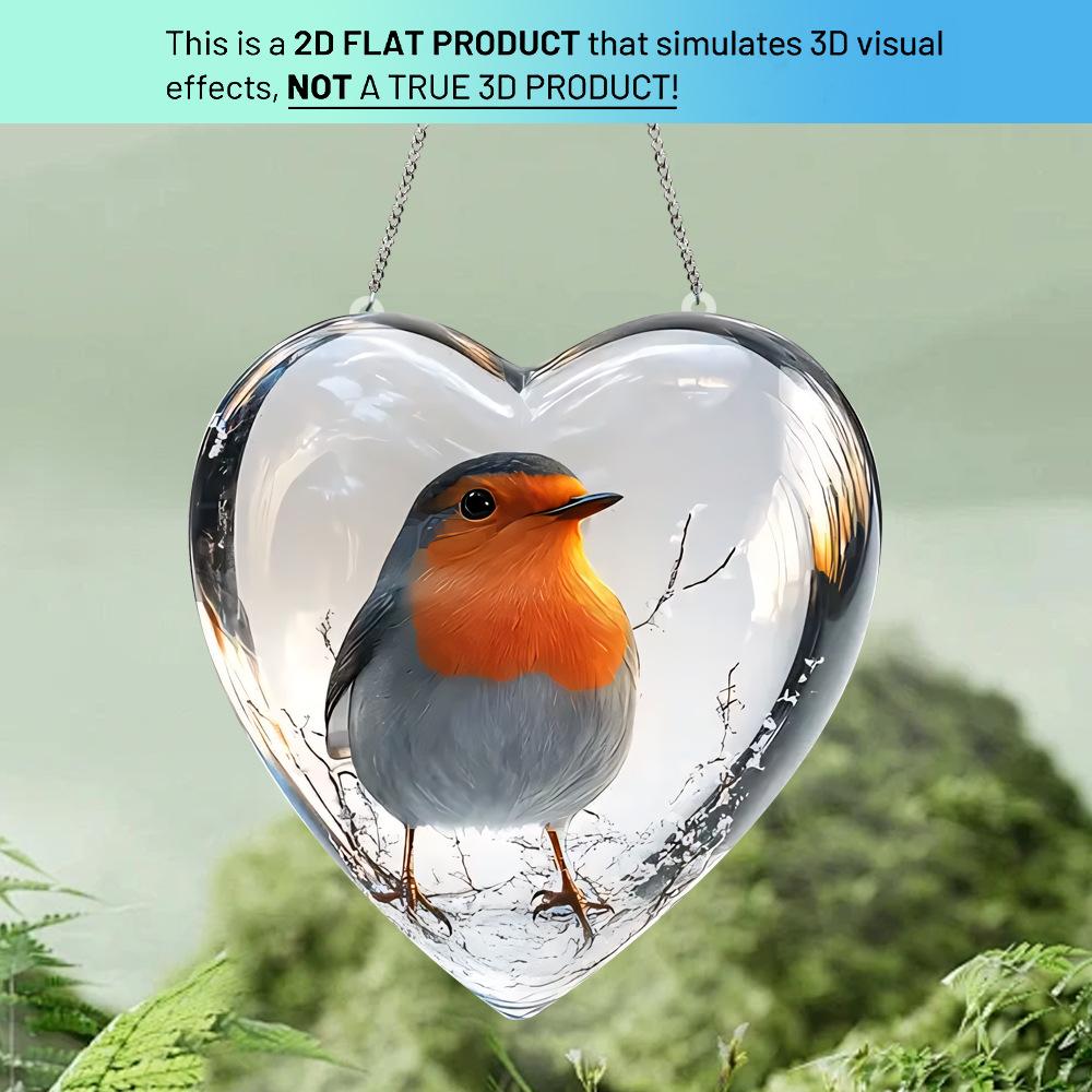 The Love Bird Pendant is made of acrylic and is the best decora for home and courtyard decora. It is a Valentine's Day gift