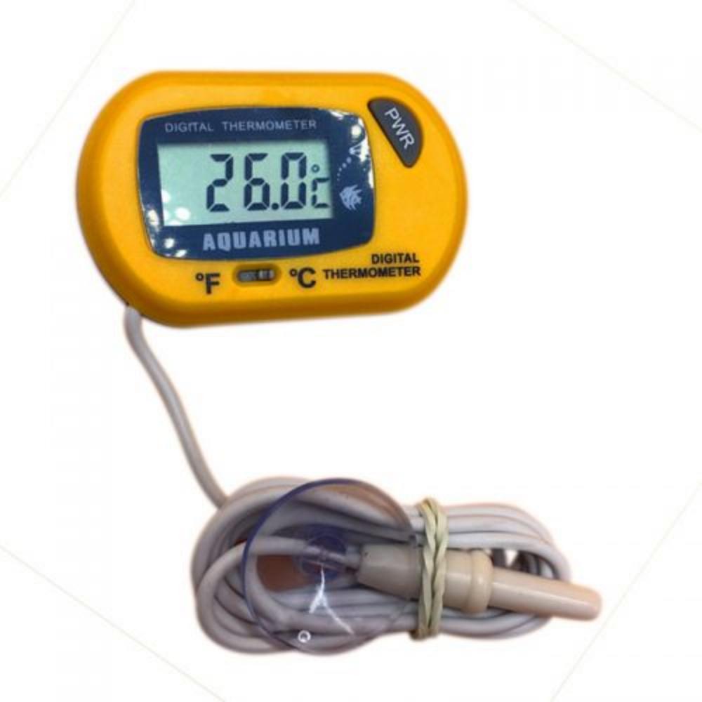 

ST-3 Waterproof Digital Aquarium Thermometer with Probe Fish Tank Electronic Thermometer Degree Celsius ℃ Black/Yellow