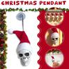 Hanging Skulls, Christmas Hat Halloween Skulls, Festive Party Christmas Tree Decorations, Christmas Tree Ornaments