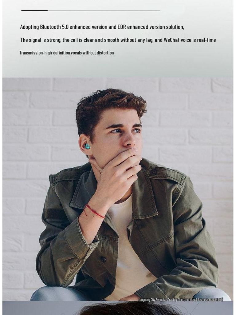 2025 Dual-Ear Bluetooth Sports Gaming Earphones with Touch Controls & Extended Battery – Compatible with All Mobile Phones.