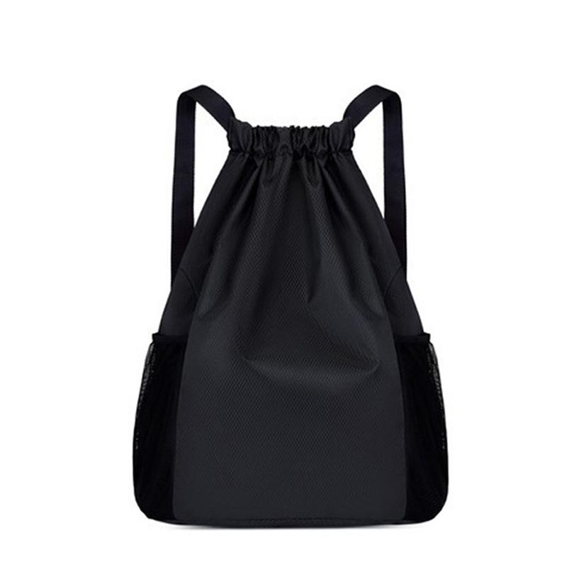 

Рюкзаки Женские Мужские Большой Вместимости Карман-узел Мешок на шнурке Для Унисекс Спортивный Повседневный Рюкзак Однотонные Дорожные Сумки L чёрный