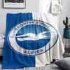 1PC Brighton Print Flannel Blanket, High Quality All Seasons, Home Decor, Warmth and Comfort, Perfect for Christmas Gifts