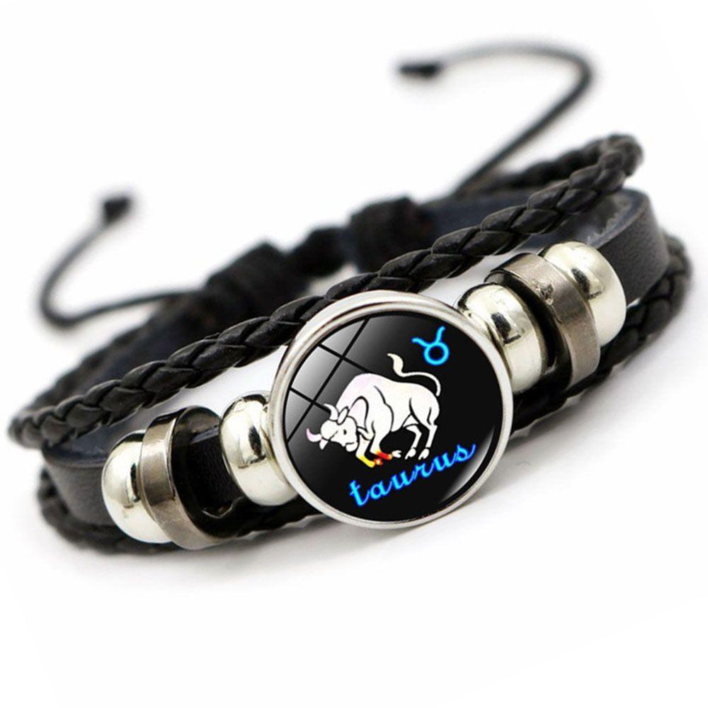 Horoscope Bead 12 Zodiac Twelve Constellation Jewelry Bracelet Couple Bracelet Fashion Accessories