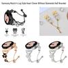 Seamless Metal Strap Heart Clover Bracelet for Samsung Watch 6 Classic/7