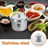 Stainless Steel Sugar Bowl with Lid Spoon Airtight Condiment Dispenser for Salt Pepper Spices Coffee Creamer Kitchen Food