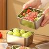 4pcs Rectangular Food Storage Box Stainless Steel Food Container Fresh-Keeping Box  Commercial