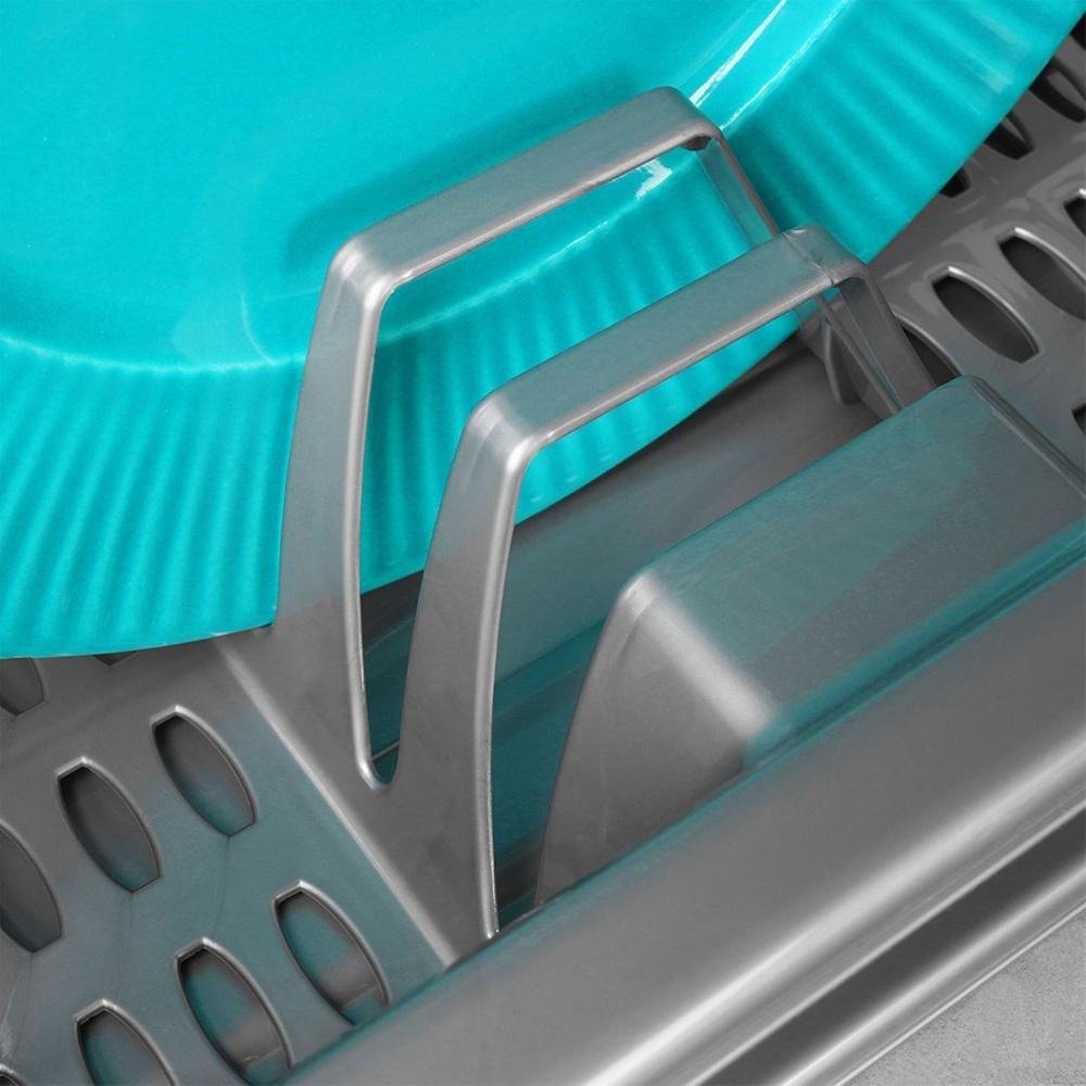 Gray dish drying rack 46x37x8.5 cm
