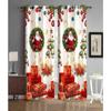 2PCS Digital Printing Christmas Curtain Snowman Xmas Tree Small Window Curtain Bedroom Polyester Curtain For Living Room