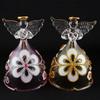 Fourcart Cute Handmade Glass Floral Angel Bells (Set of 6)