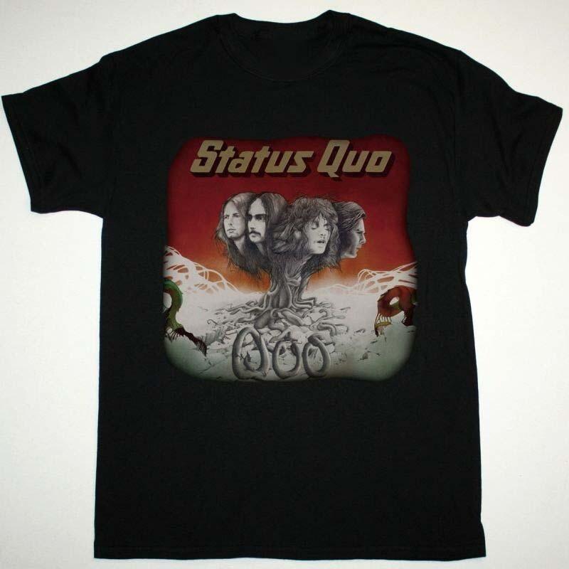 Status Quo Band Black Cotton Shirt sIZE s To 4XL Unisex T-Shirt XL