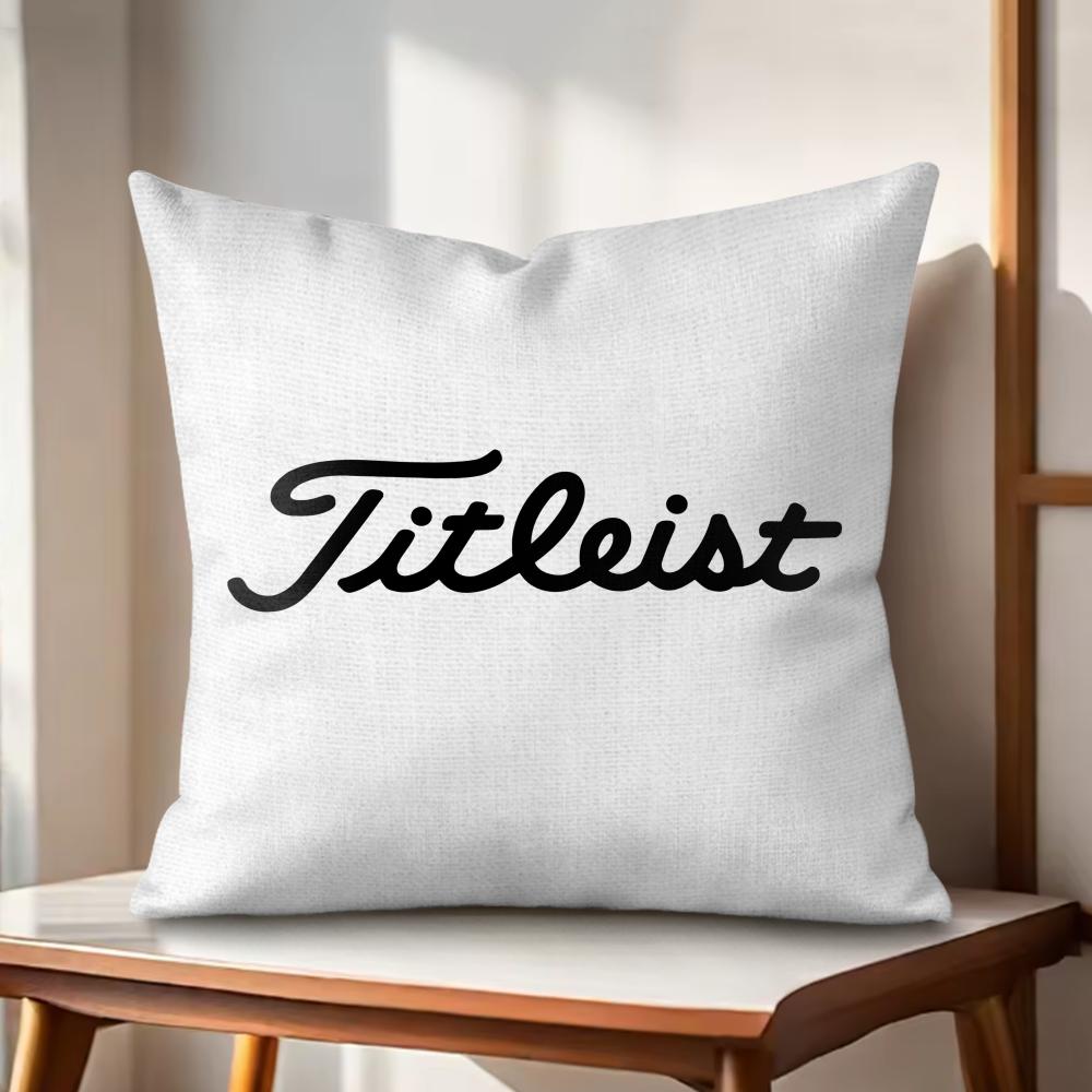 Golf Sports TTitleistS Cushion Cover Natural Linen Organic Fabric DoubleSided Printing Couch Pillow Covers Home Decor