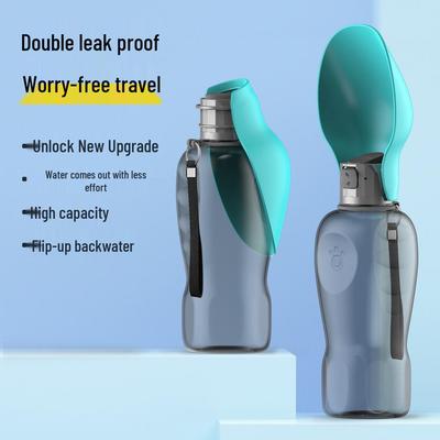 Large Capacity Portable Dog Water Bottle with Folding Lid