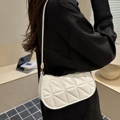 Retro Shoulder Bag Women Small Hobo Handbag Zipper Closure Shoulder Purse for Phone Keys Party Dating Work