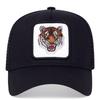 1Piece Unisex Animal Tiger Embroidered Stitching Baseball Net Hat Outdoor Adjustable Sunscreen Leisure Hat Spring Autumn Travel Vacation