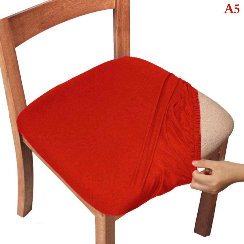 Dining Room Chair Cover Seat Covers Spandex 13Solid Colors Removable Washable Elastic Cushion Covers For Home
