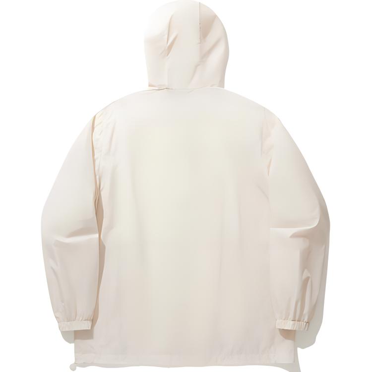 Li Ning Vital Series Sports Casual Loose Solid Color Windbreaker Unisex Outerwear Pearl-White AFDUA61-1