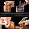 6/8Inch Manual Salt and Pepper Grinder,Solid Wood Spice Shaker Mill Tool With Base,Adjustable Ceramic Core Grinder Kitchen Tools