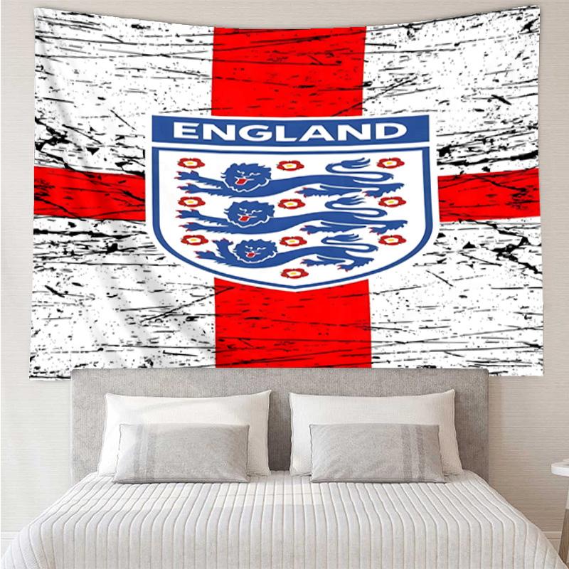 1PC England Football Crest Printed Tapestry Room Decoration Wall Hanging for Living Room Bedroom, dormitory, Birthday and Christmas gifts
