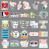 51 Love Music Graffiti Stickers Personality English Short Sentences Decorative Mobile Phone Case Water Cup Guitar Stickers