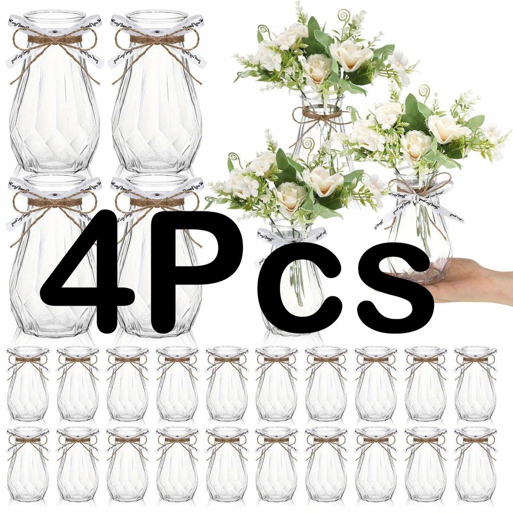 High Quality Diamond Style Plastic Vase, Transparent Vase, Suitable for Table Decoration, Wedding, Home, Table Decoration