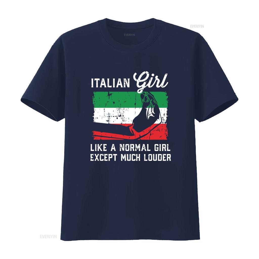 Italian Girl T Shirt Loud Italy Flag ArT vintage Washed graphic Stylish Unisex designer clothes Casual Top For Everyday Wear