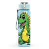 1PC Cute Green Dinosaur Cartoon Print 750ml Color Plastic Sports Water Bottle Leakproof Flip Straw Lid Suitable for Sports Office Home Use