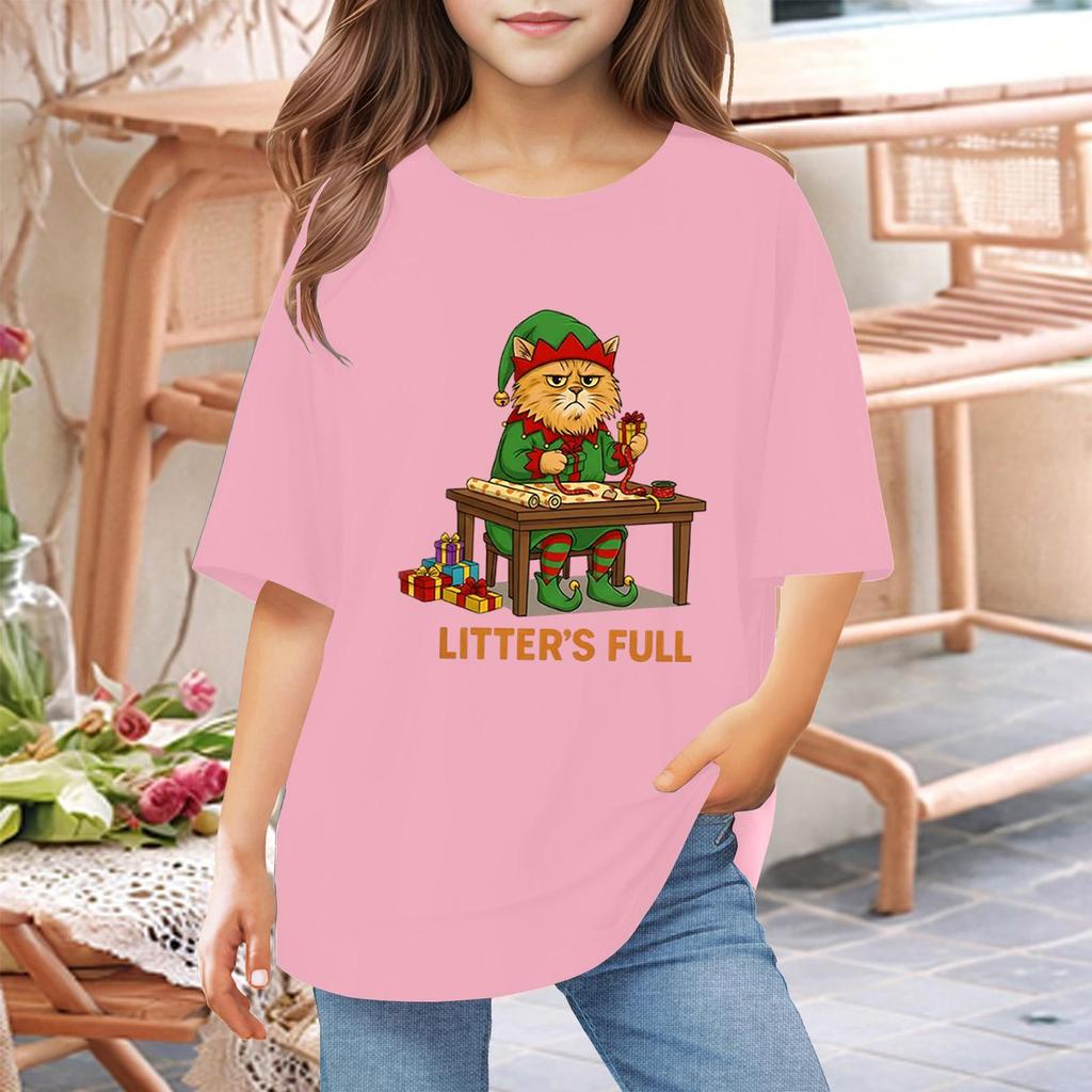 Toddler Girl Boy T-Shirts Kids Top Boys And Girls Printed Short Sleeved T-shirt 1-12Y