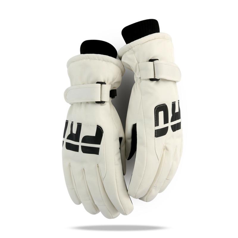 Ski gloves women's cold and windproof men's fleece thickened outdoor snowmobile electric car
