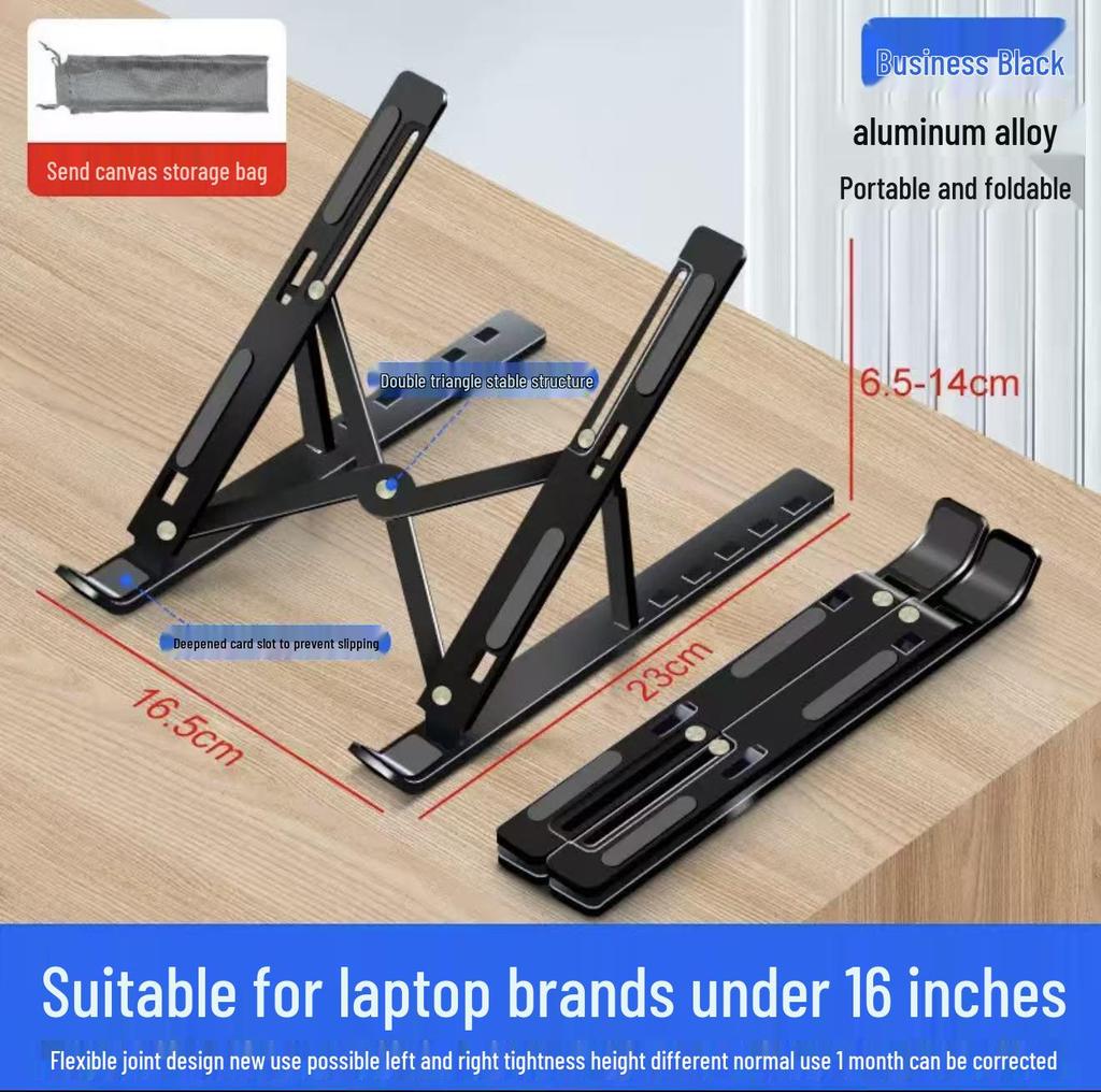 Foldable 16/18-Inch Height-Adjustable Laptop & Tablet Cooling Stand